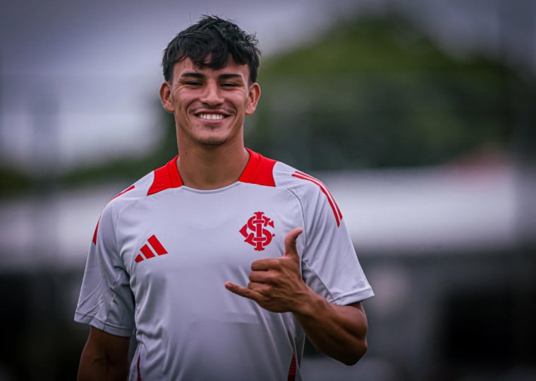 Argentino esteve presente na atividade de ontem, no Parque Gigante