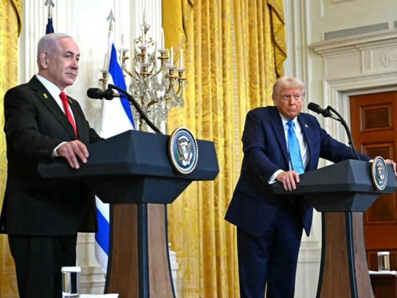 Donald Trump benjamin netanyahu joint press conference in wash