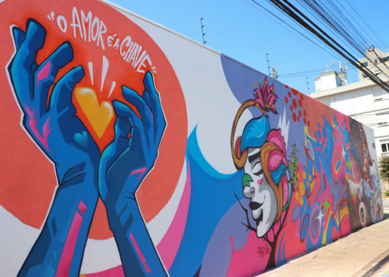 Hospital Vicente de Paulo ganhou mural pintado durante o evento