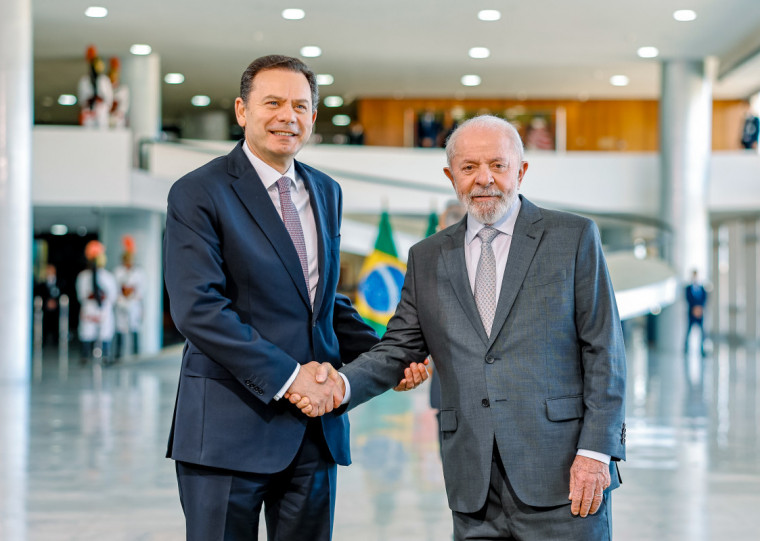 Presidente recebeu o primeiro-ministro de Portugal, Luís Montenegro