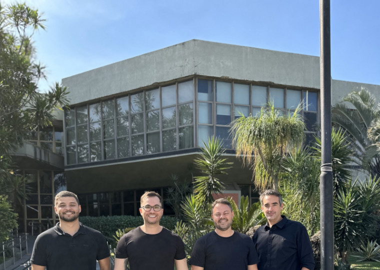 Felipe Araujo, Rodrigo Lomeu, Luis Eugenio e Tiago Sarlo, sócios da startup