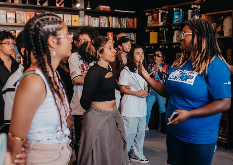 Aretha Ramos, coordenadora do Museu da Cultura Hip Hop RS, lidera um time formado por 57,14% de mulheres