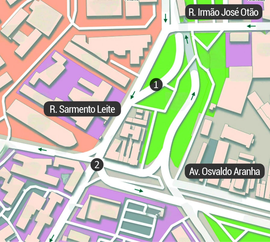 como é hoje a saída do tunel da conceição | arte luis gustavo van ondheusden