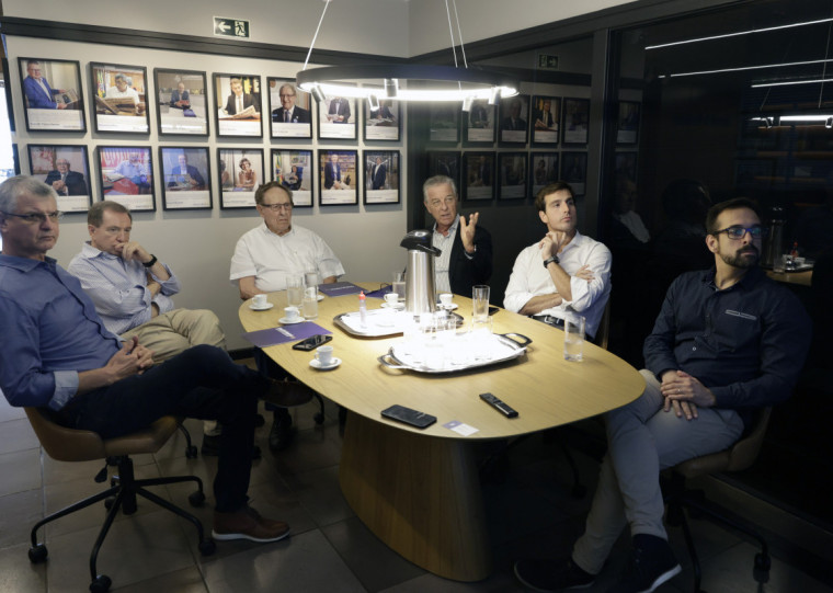 Visita ao JC. Sindiatacadistas. Participação do Presidente Sr. Zildo De Marchi, o Vice-Presidente Luiz Hartmann e  Denis Pizzato.