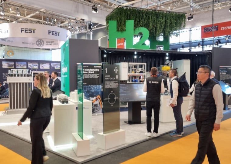 O máximo que estandes fizeram foi usar a cor verde para H2; hidrogênio sim, verde não