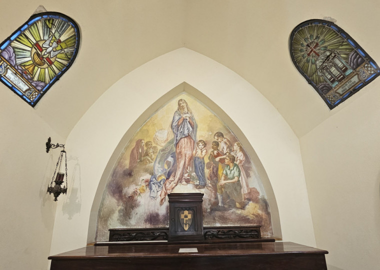 Projeto que vai restaurar pintura mural de Aldo Locatelli na Capela Nossa Senhora, localizada no Morro do Sabiá, em Porto Alegre, está em fase de captação de recursos