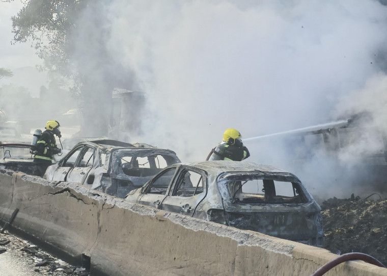 Cinco pessoas ficaram feridas após a explosão 