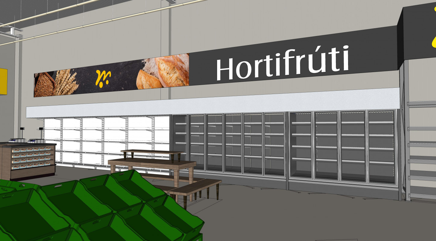 Área mostra o segmento de hortifruti, um dos mais relevantes nas lojas, com reposição diária  | GRUPO UNIDASUL/DIVULGAÇÃO/JC