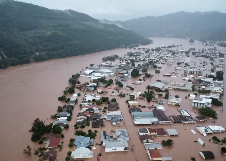 Mu&ccedil;um foi um dos munic&iacute;pios do Vale do Taquari mais impactados pela enchente de 2024