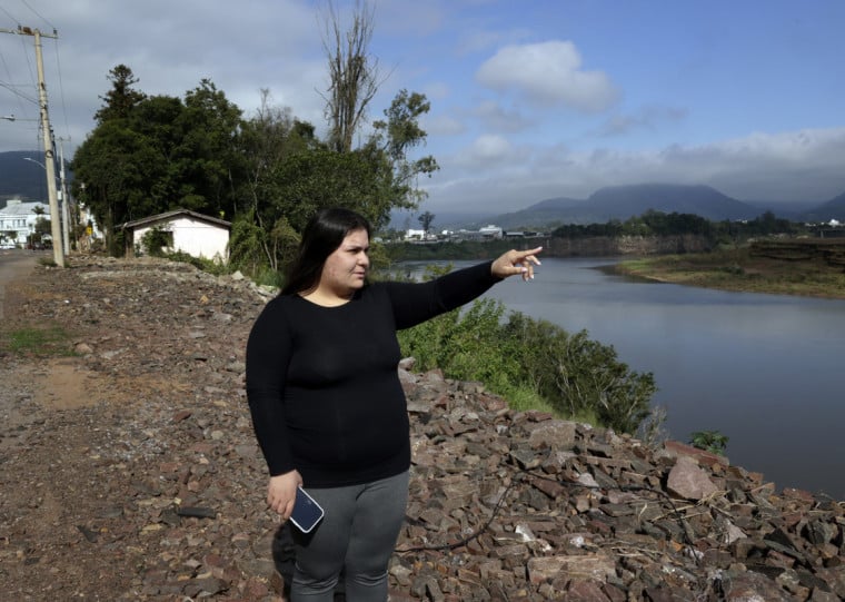 Amanda Laurier viu nível do rio Taquari subir rapidamente