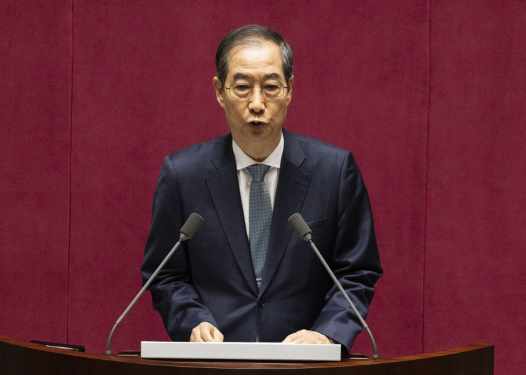 Han fez um discurso no Complexo Governamental de Seul