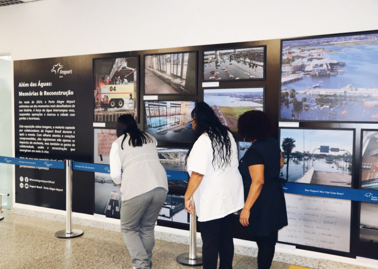 Exposição deve permanecer no Aeroporto Salgado Filho até o final do ano
