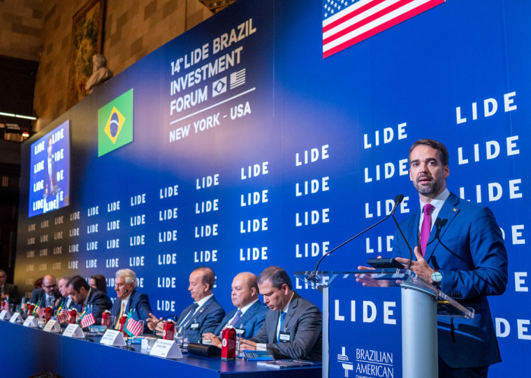 Leite participou do painel "As Relações econômicas entre Brasil e os EUA" no evento Lide Brazil Investment Forum