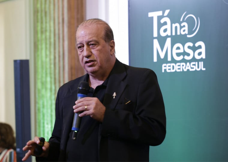 Augusto Nardes participou da reunião-almoço Tá Na Mesa, da Federasul, nesta quarta-feira (14)