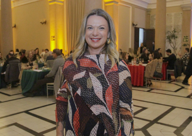 Cristiana Feldens no Jantar Temático Italiano no Café da Catedral