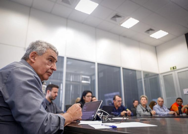 Sebastião Melo coordenou reunião no Ceic-POA pela manhã