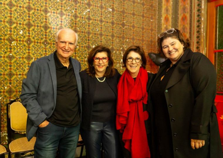 Participaram do evento os filhos da escritora Luiz Carlos Prado, Carmen Prado e Malu Prado Bresser Pereira. Na direita, Patrícia Pitta, diretora e uma das idealizadoras do IMADIN