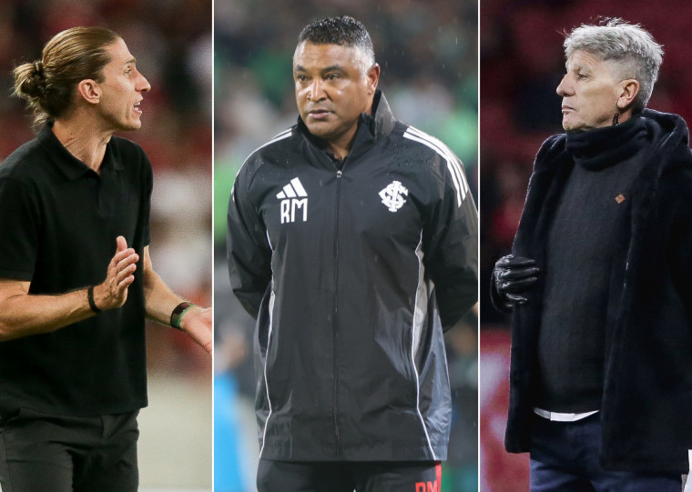 Roger enfrentará o time de Filipe Luís e Renato Portaluppi nas duas competições