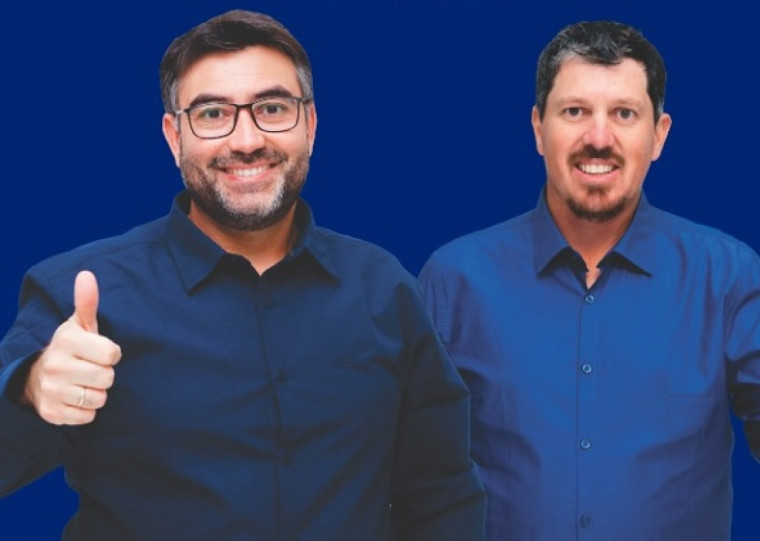 Prefeito de Maquiné, Luciano Alves, e vice, Lucas Fagundes, estreante na política