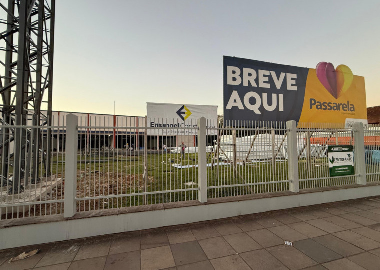 Passarela está na fase final de implantação de supermercado em Santa Cruz do Sul