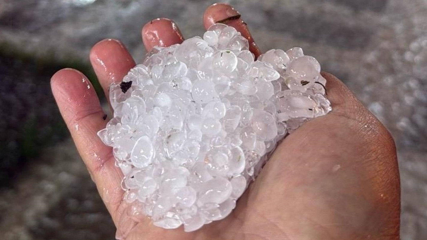 Conforme a MetSul, teve granizo no final da tarde desta segunda-feira em Livramento  | MetSul/Reprodução/JC