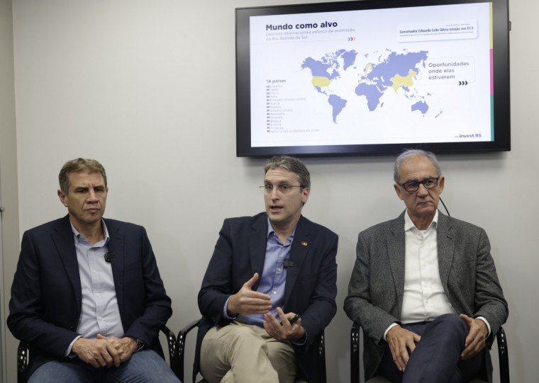 Ernani Polo, Rafael Prikladnicki e Derly Fialho participaram da divulgação do balanço dos seis meses da agência de desenvolvimento