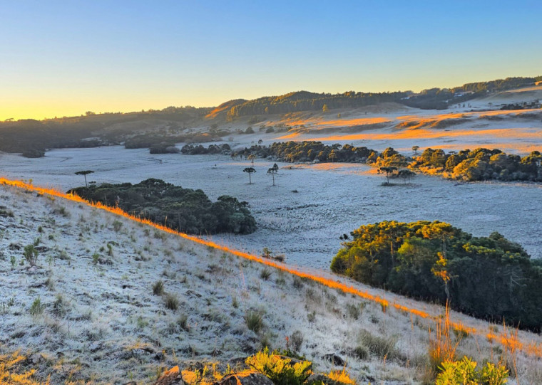Municípios da Serra catarinense poderão registrar o fenômeno na próxima semana  