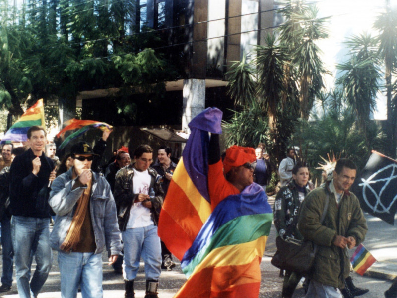 Nega Lu, um dos símbolos da diversidade em Porto Alegre, era presença confirmada nas passeatas da Parada Livre |  Mathias Cramer/Divulgação/JC