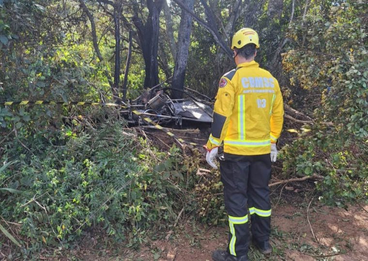 Cesto do bal&atilde;o acabou caindo pr&oacute;ximo a um posto de sa&uacute;de na &aacute;rea rural de Praia Grande