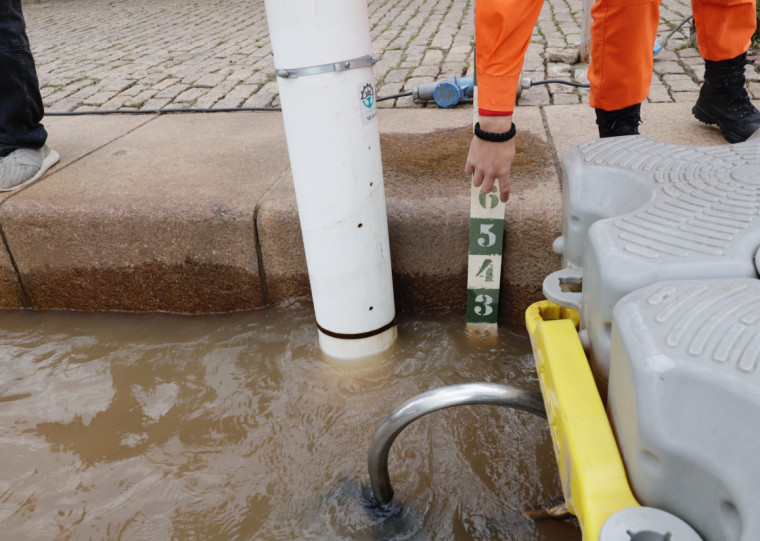 Nível da água passou de 2,76m para 2,81 no Cais Mauá
