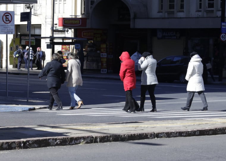 Na Capital, massa de ar polar resultou em queda brusca da temperatura nesta quarta-feira
