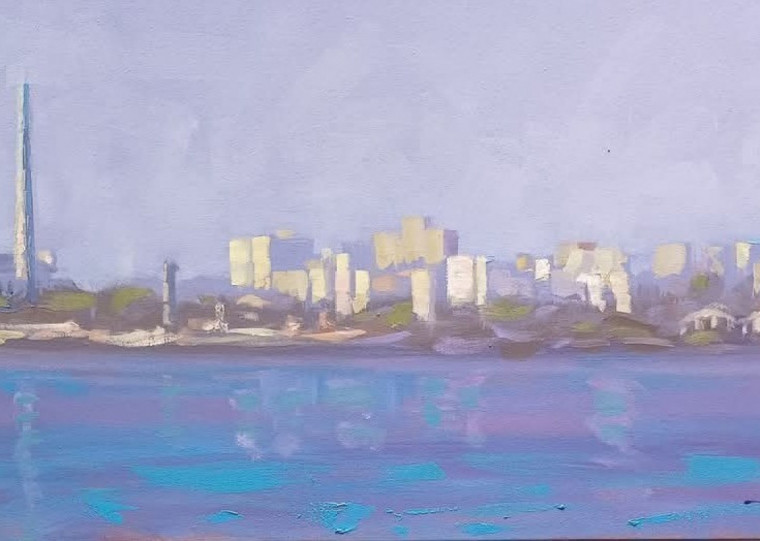 A tradicional vista do Guaíba é um dos cenários que ilustram a exposição 