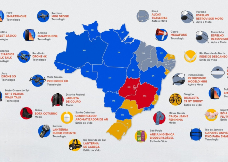 Residentes no Rio Grande do Sul compram mais lanterna de cabeça, entre itens além da lista geral