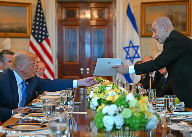 Durante o jantar, o premiê afirmou que indicou Trump ao Prêmio Nobel da Paz