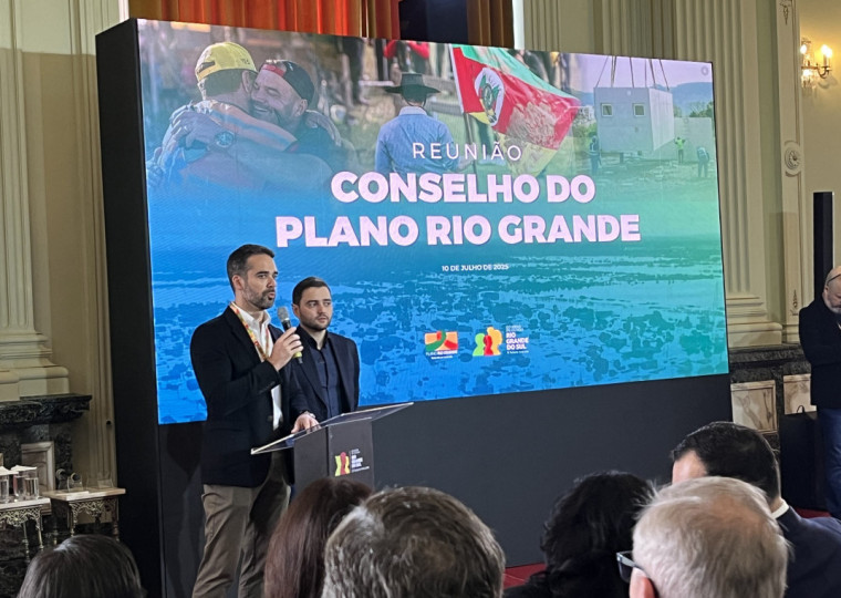 O Conselho do Plano do Rio Grande se reuniu no Pal&aacute;cio Piratini, para apresentar detalhes de a&ccedil;&otilde;es relacionadas &agrave; reconstru&ccedil;&atilde;o do Estado p&oacute;s enchente
