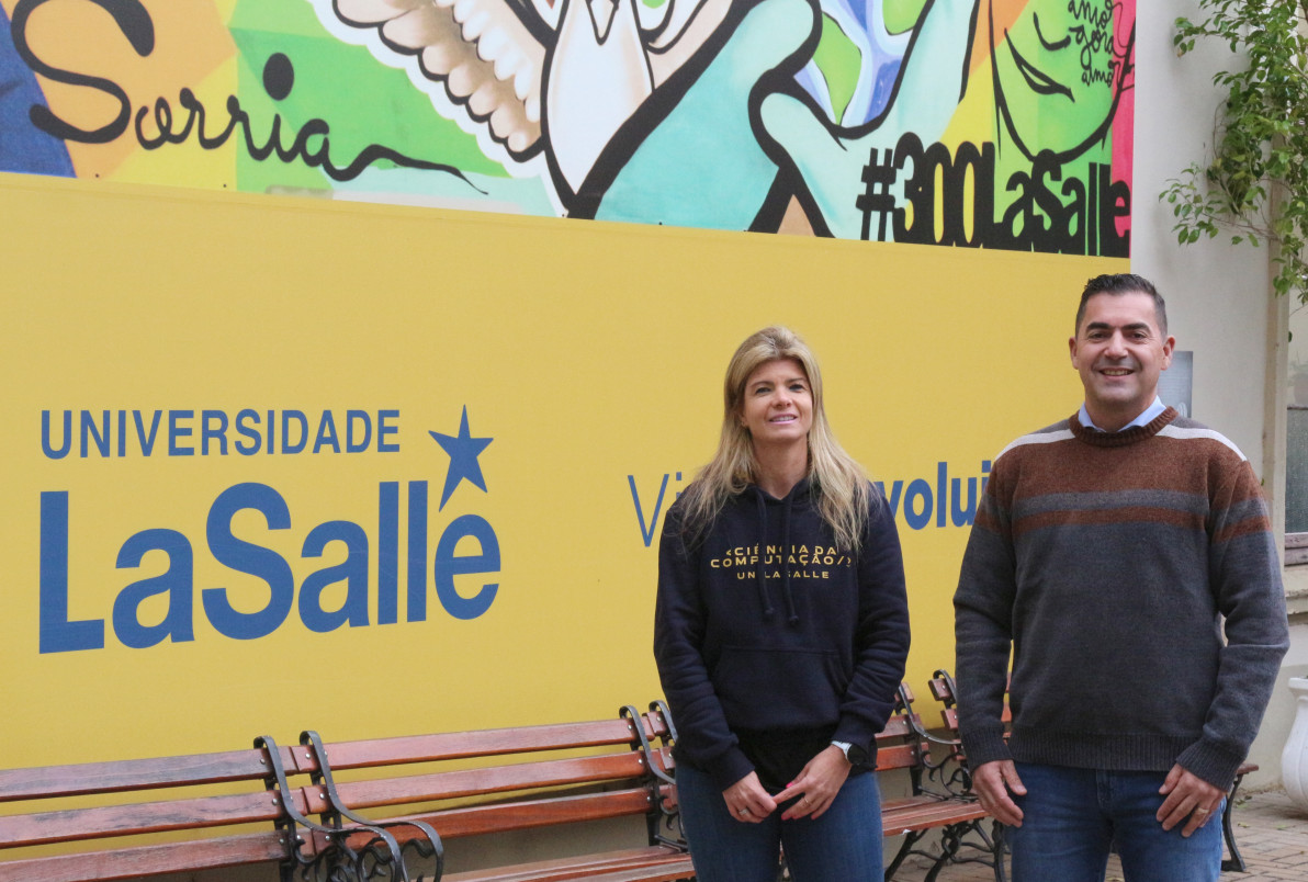 Aline Riva e Mozart Siqueira estão à frente da graduação de IA | UniLaSalle/Divulgação/JC