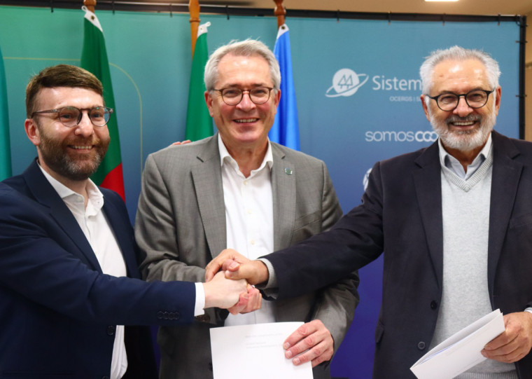 Mário De Conto, Gunther Beger e Darci Pedro Hartmann firmaram a parceria para atuação conjunta