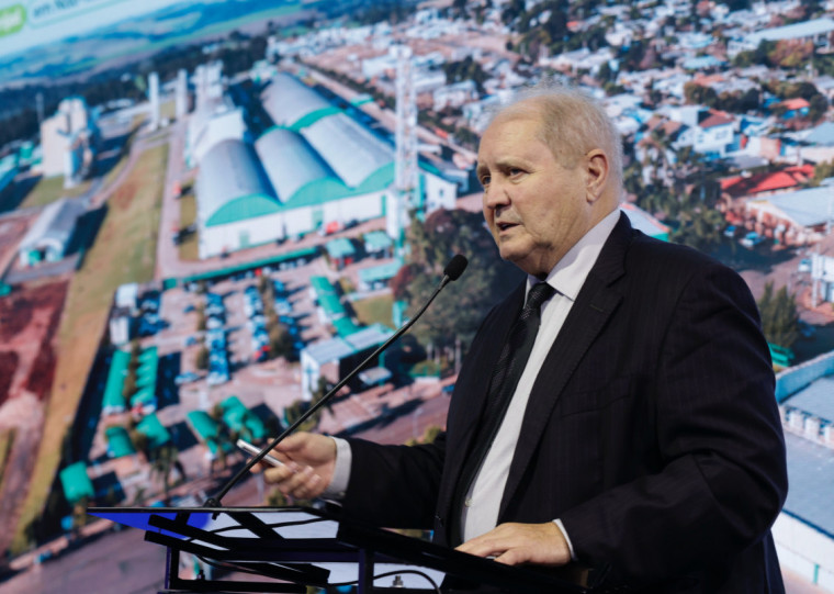 Presidente da Cotrijal, Nei Manica, apresentou projeto de usina de beneficiamento de grãos em evento promovido pela Fiergs nesta terça-feira