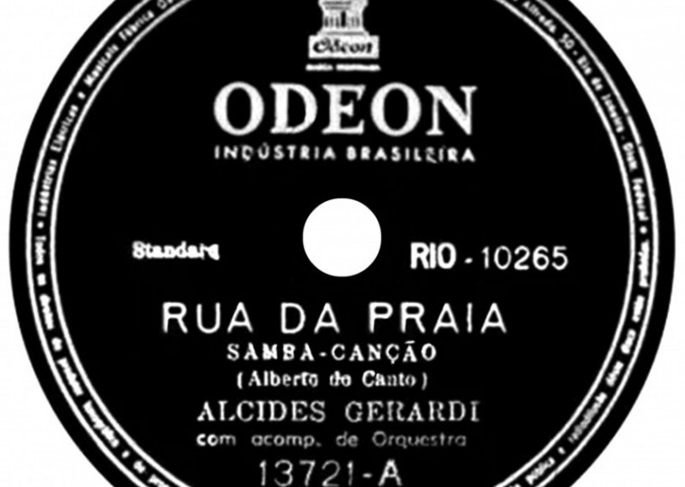 Detalhe da capa do compacto 'Rua da Praia', de 1954