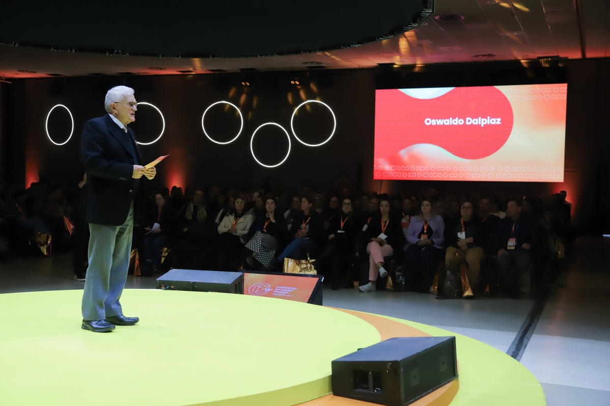 Oswaldo Dalpiaz, presidente do Sinepe/rs, ressaltou a import&acirc;ncia do evento durante discurso de abertura | Robert Vidal /Applause/reprodu&ccedil;&atilde;o/jc