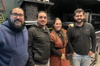 Frederico Oviedo e Jefferson Oliveira, ex-funcionários da Leiteria, juntaram-se à Fernanda Carpenedo Gabriel e Tiago Leite como sócios na Ferradura Pizzaria 