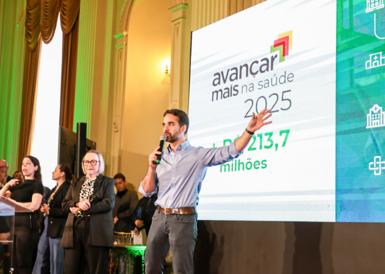 Governador Eduardo Leite e secretária de Saúde, Arita Bergmann, apresentaram a medida nesta segunda