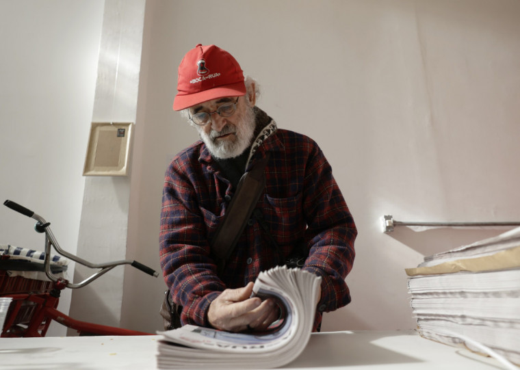 Reunião para pautas do Jornal Boca de Rua, feito por moradores de rua, com apoio da ALICE (Agência Livre para a Informação, a Cidadania e a Educação).  Jornalista Rosina Duarte. Responsabilidade Social. | TÂNIA MEINERZ/JC