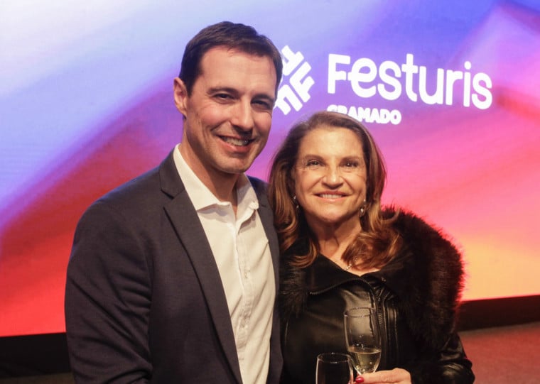 Eduardo Zorzanello e Martha Rossi no Instituto Caldeira