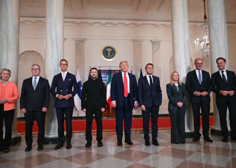 Presidente dos EUA recebeu Zelensky, Ursula, Macron, Meloni e Merz; garantia de segurança passaria por cedência de território para a Rússia  ￼