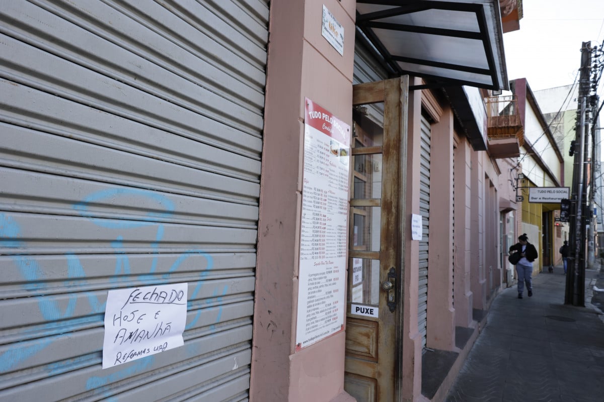 Restaurante Tudo Pelo Social fechado pela vigilância sanitária. | TÂNIA MEINERZ/JC