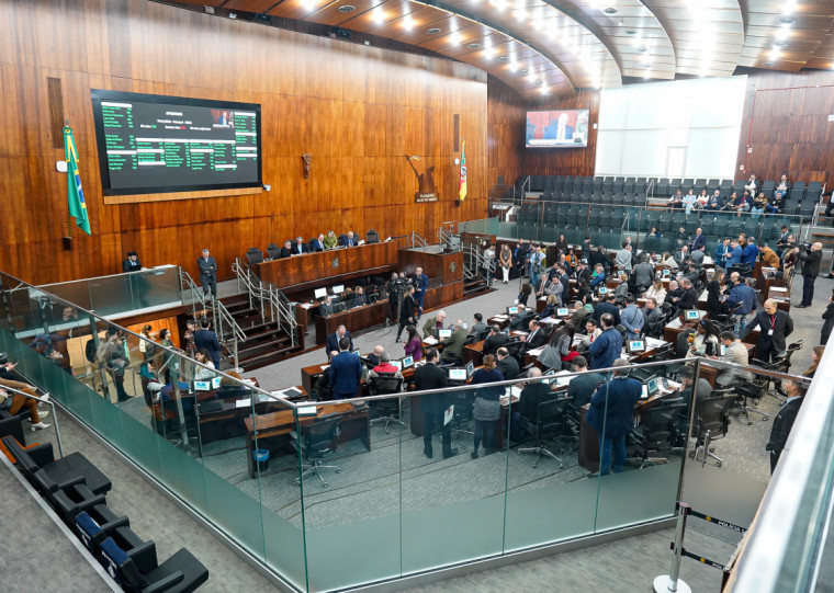 PORTO ALEGRE - RS - BRASIL - 12/08/2025. Sessão Plenária - Ordem do dia. Plenário 20 de Setembro. Foto: Celso Bender/ALRS