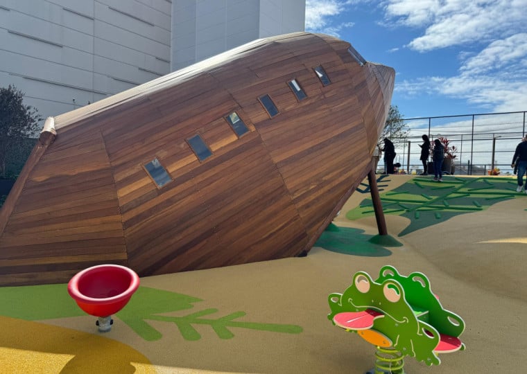 Área de lazer fica na parte externa do empreendimento para atrair mais público