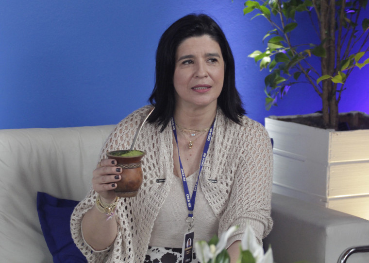 Nanci Walter visitou a Casa do JC na Expointer nesta terça-feira