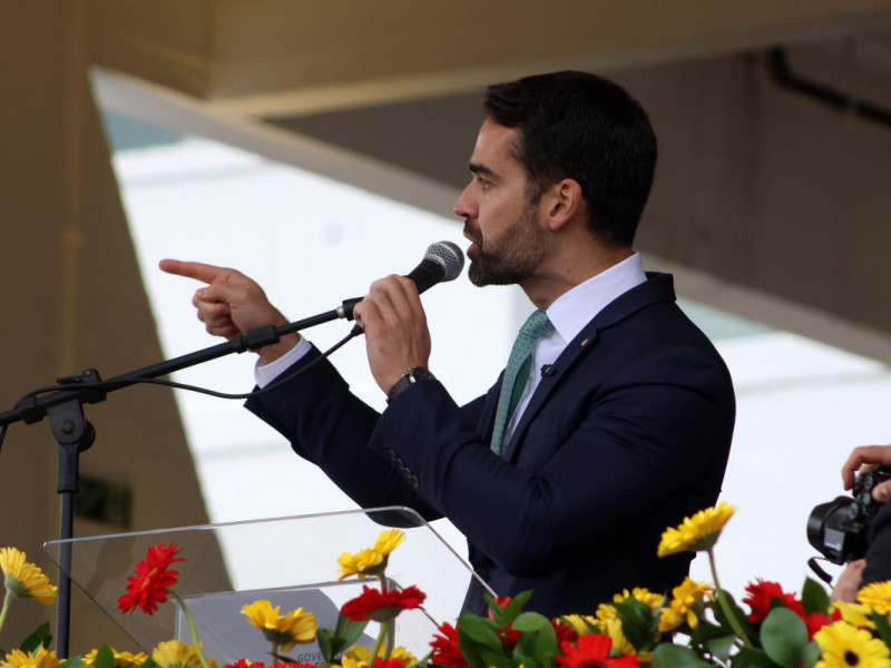 Eduardo Leite apontou que houve tentativa de capturar politicamente o protesto legítimo de produtores rurais durante a abertura oficial da Expointer | DANI BARCELLOS/ESPECIAL/JC